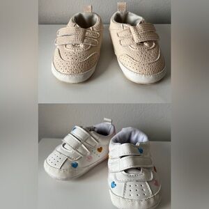 NWOT infant girl first walker Velcro shoes 6-12mo